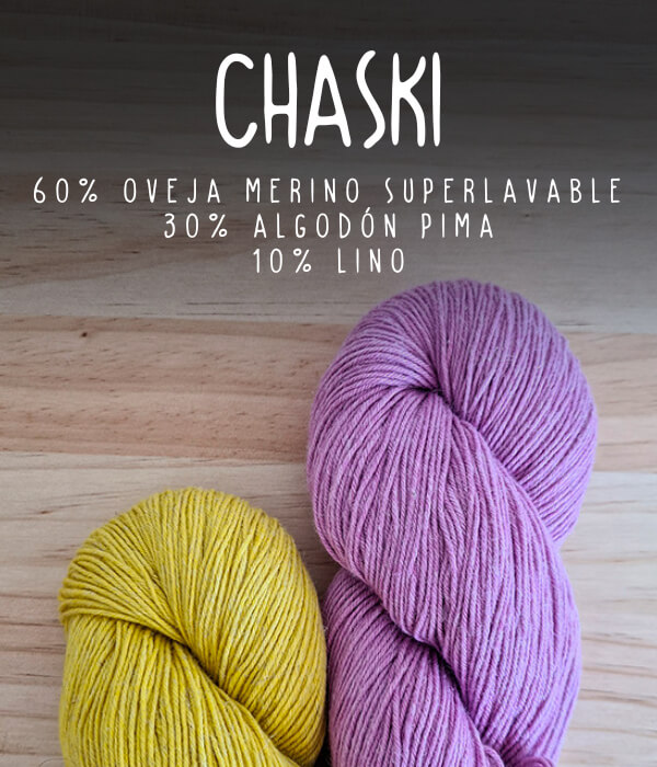 (Chaski, el hilado de Amano Yarns, con una textura fina y suavidad única.)