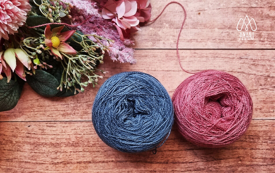 2 madejas de AMANO Mayu lace 50 g 